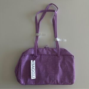 BAGGU Nylon Bowler Bag Rose Small Regular Size NWT